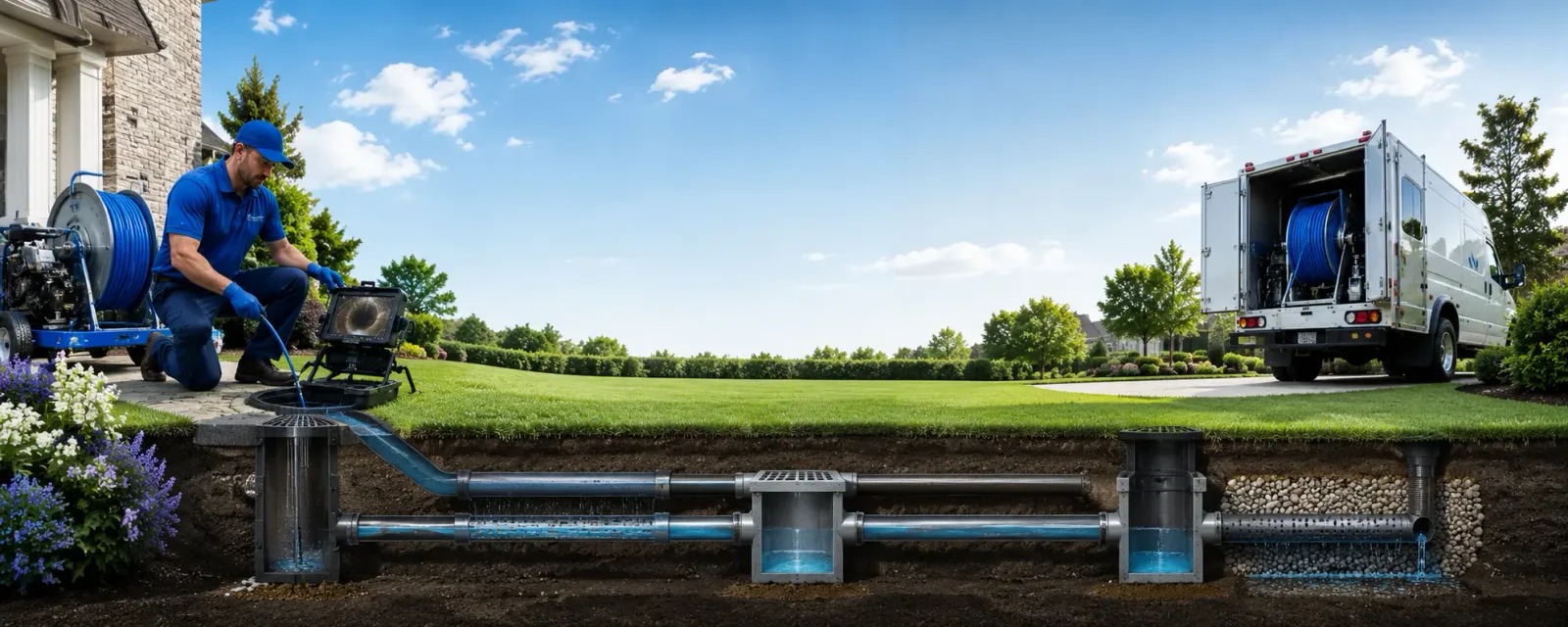 Outdoor drain cleaning information for London, TX